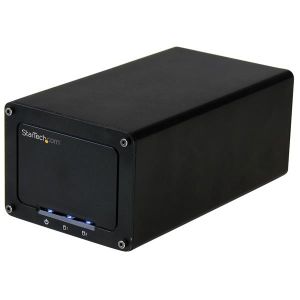 StarTech.com Caja USB 3.1 (10 Gbps) de dos bahías SATA de 2,5" para disco duro