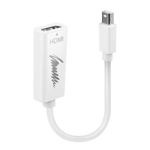 Lindy 41719 adaptador de cable de vídeo Mini DisplayPort HDMI Blanco