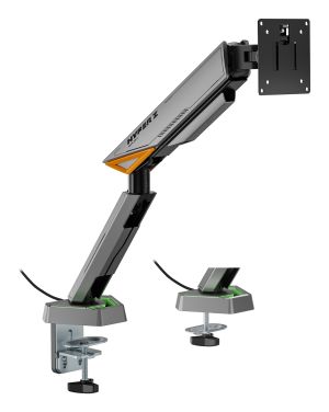 AISENS DT49TSRRGB-347 soporte para monitor 124,5 cm (49") Escritorio Negro, Gris