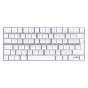 Apple MLA22 teclado Bluetooth QWERTY Inglés Plata, Blanco