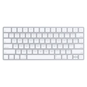 Apple MLA22LB/A teclado Bluetooth QWERTY Inglés de EE. UU. Plata, Blanco