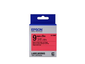 Epson Cinta color pastel - LK-3RBP negro/rojo pastel 9/9