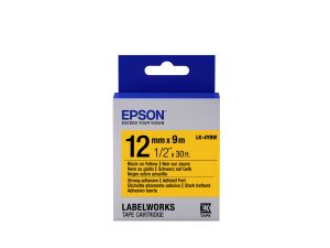 Epson Cinta adhesiva resistente - LK-4YBW cinta adhesiva resistente negra/amarilla 12/9