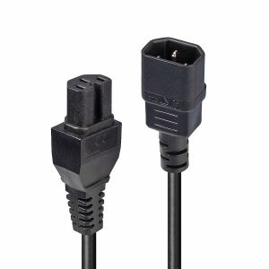 Lindy 30314 cable de transmisión Negro 2 m C14 acoplador C15 acoplador