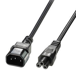Lindy 30341 cable de transmisión Negro 2 m C14 acoplador C5 acoplador
