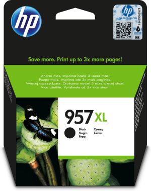 HP Cartucho de tinta Original 957XL de alto rendimiento negro