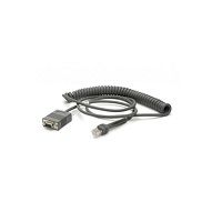Zebra CBA-RF3-C09ZAR cable de serie Negro 2,8 m RS232 DB9