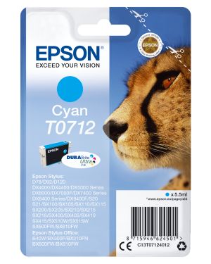 Epson Cheetah Cartucho T0712 cian (etiqueta RF)