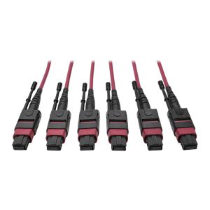 Tripp Lite N858-23M-3X8-MG Cable Troncal MTP / MPO Multimodo Base-8, 24 Hilos, 40 Gb / 100 GbE, 40/100GBASE-SR4, Especificacion Plenum OM4 (3xH / 3xH), Pestana Push / Pull [Oprimir / Jalar], Magenta, 23M [75.45 pies]