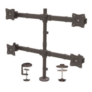 StarTech.com Brazo de Escritorio Articulado para Soporte de 4 Monitores - Mástil de Soporte para 4 Pantallas VESA de hasta 27 Pulgadas