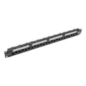 Tripp Lite N252-024-6A Panel de Conexiones de 24 Puertos Cat6a / Cat6 / Cat5e de 1U para Instalación en Rack con Barra para Administración de Cable, Herramienta de Compresión 110, RJ45