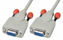 Lindy 3m Null modem cable cable de serie Blanco