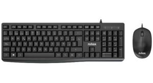 Nilox NXKME0012 teclado Ratón incluido USB QWERTY Español Negro