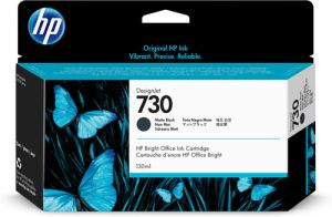 HP Cartucho de tinta DesignJet 730 negro mate de 130 ml
