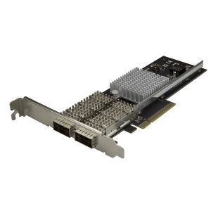 StarTech.com Tarjeta PCI Express NIC QSFP+ de Servidores con Dos Puertos con Chipset Intel XL710 - Tarjeta de Red 40G de Fibra Monomodo