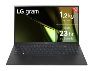 LG Gram 15ZD90S Intel Core Ultra 7 155H Portátil 39,6 cm (15.6") Full HD 16 GB LPDDR5-SDRAM 512 GB SSD Wi-Fi 6E (802.11ax) FreeDOS Negro