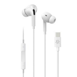 Celly UP1200TYPECWH auricular y casco Auriculares Alámbrico Dentro de oído Llamadas/Música USB Tipo C Blanco