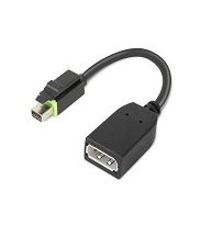 Lenovo 4X90Q93975 adaptador de cable de vídeo Mini DisplayPort DisplayPort Negro