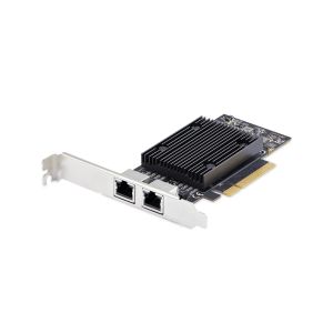 StarTech.com Tarjeta de Red Ethernet PCIe de 2 Puertos RJ45 de 10Gb - Adaptador de Red Ethernet de RJ45 Doble 10GBase-T - Tarjeta NIV - Chipset Broadcom BCM57416 - Windows y Linux - TAA