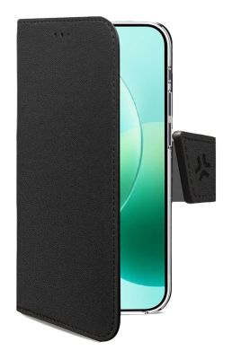 Celly WALLY funda para teléfono móvil 17 cm (6.7") Funda cartera Negro