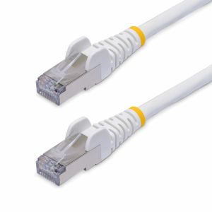 StarTech.com Cable de Red Ethernet CAT8 Blanco de 15m - Snagless - sin Pestillo - 25G/40G - 2000MHz - PoE++ 100W - 26AWG - S/FTP - Alivios de Tensión - Alambre de Cobre Puro - LSZH - Probado con Fluke
