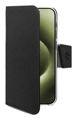 Celly WALLYMAG funda para teléfono móvil 16 cm (6.3") Funda cartera Negro