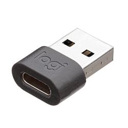 Logitech 989-000982 cambiador de género para cable USB C USB A Grafito