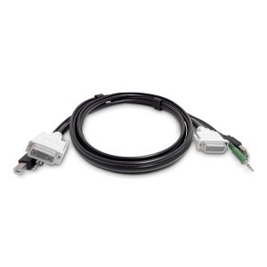 StarTech.com Cable KVM DVI de 1,8m - USB 2.0 - Audio de 3,5mm - Cable Universal para Switch KVM - TAA