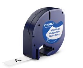 DYMO 12mm LetraTAG Plastic tape cinta para impresora de etiquetas