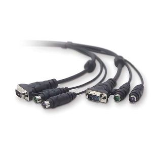 Belkin OmniView All-In-One Universal KVM Cable Kit 6Ft. cable para video, teclado y ratón (kvm) Negro 1,8 m