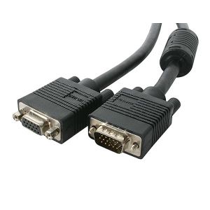 StarTech.com Cable de Extensión Alargador de 1,8m SVGA de Alta Resolución Coaxial HD15 Macho a Hembra - Cable Extensor para Monitor VGA