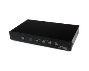StarTech.com Switch Conmutador VGA de 4 Puertos HD15 4x1 con Mando a Distancia y Control por Puerto RS232 DB9