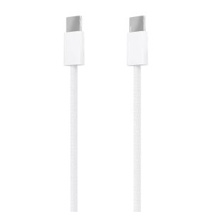 AISENS Cable USB 2.0 3A 60W Apple, tipo USB-C/M-USB-C/M, Blanco, 1.0m