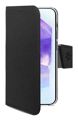 Celly WALLY funda para teléfono móvil 17 cm (6.7") Funda cartera Negro