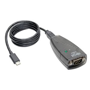 Tripp Lite USA-19HS-C Cable Adaptador USB-C a Serial DB9 RS232, 1 m [3 pies] Keyspan, alta velocidad (M/M)