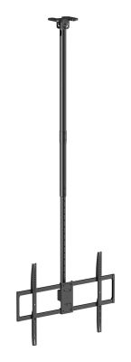 AISENS Soporte de techo pro giratorio, inclinable, extensible y nivelable para monitor/TV 80kg de 50-100, Negro