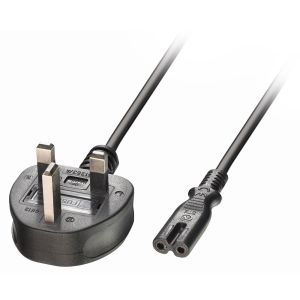 Lindy 09236 cable de transmisión Negro 2 m C7 acoplador BS 1363