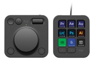 Logitech MX Creative Console, keypad programable con 9 teclas LCD personalizables y dial de control para diseño gráfico, edición de vídeo, fotografía, uso con Adobe, Zoom, Spotify, etc. Color Grafito