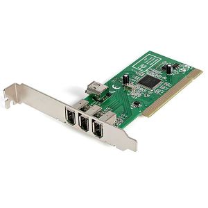 StarTech.com Adaptador Tarjeta Controladora FireWire 400 PCI 4 Puertos FW 6 Pin Chipset TI - IEEE 1394a