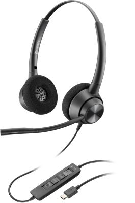 POLY Auriculares estéreo EncorePro 320 USB-A TAA