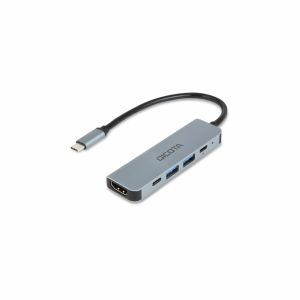 DICOTA D32060 hub de interfaz USB Tipo C Plata
