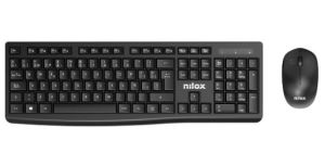 Nilox NXKMWE012 teclado Ratón incluido Oficina RF inalámbrico Español Negro