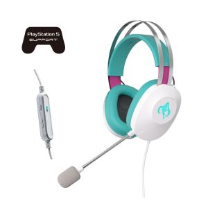 ASUS TUF Gaming H1 Gen II Hatsune Miku Edition Auriculares Alámbrico Diadema Juego USB tipo A Rosa, Turquesa, Blanco