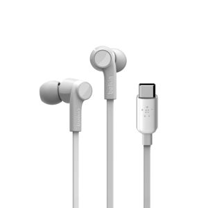 Belkin ROCKSTAR Auriculares Alámbrico Dentro de oído Calls/Music USB Tipo C Blanco