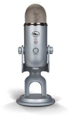 Blue Microphones Yeti Azul, Plata Micrófono de superficie para mesa
