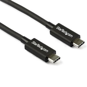 StarTech.com Cable Thunderbolt 3 Pasivo de 80cm - 40Gbps - PD 100W - Vídeo 4K/5K - Cable Thunderbolt - Certificado Thunderbolt - Compatible con USB4 / Modo Alt DP - Thunderbolt 4 - USB 3.2 - USB-C