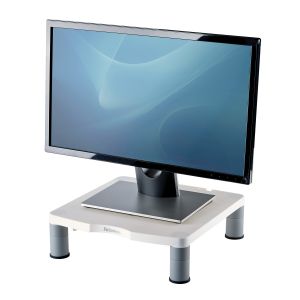 Fellowes Standard Monitor Riser 53,3 cm (21") Gris, Blanco Escritorio