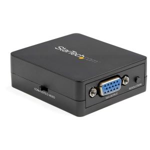 StarTech.com Conversor Adaptador de Vídeo Compuesto a VGA con Escalador de Vídeo 1920x1200 - Mac y Win - Convertidor S-Video a VGA