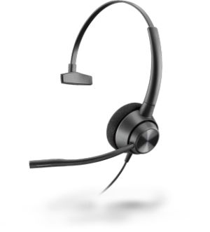 POLY EncorePro 310 Auriculares Alámbrico Diadema Oficina/Centro de llamadas Negro