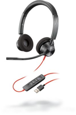 POLY 3320 Auriculares Alámbrico Diadema Llamadas/Música USB tipo A Negro